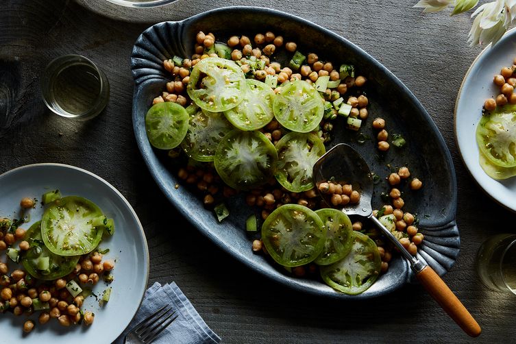 Chickpea and Green Tomato Salad Recipe on Food52