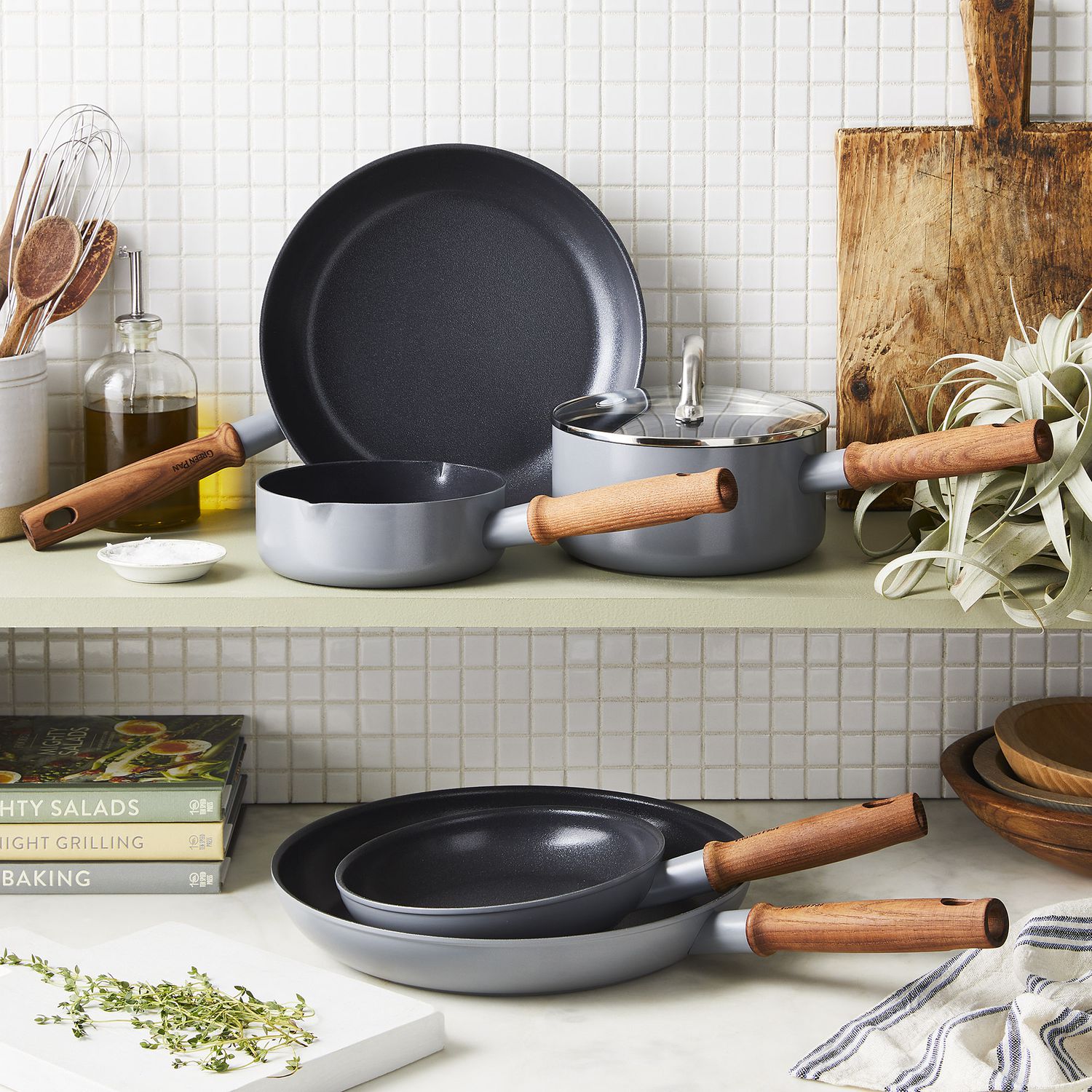 Food52 x GreenPan Ceramic Nonstick Wooden-Handled Cookware Collection