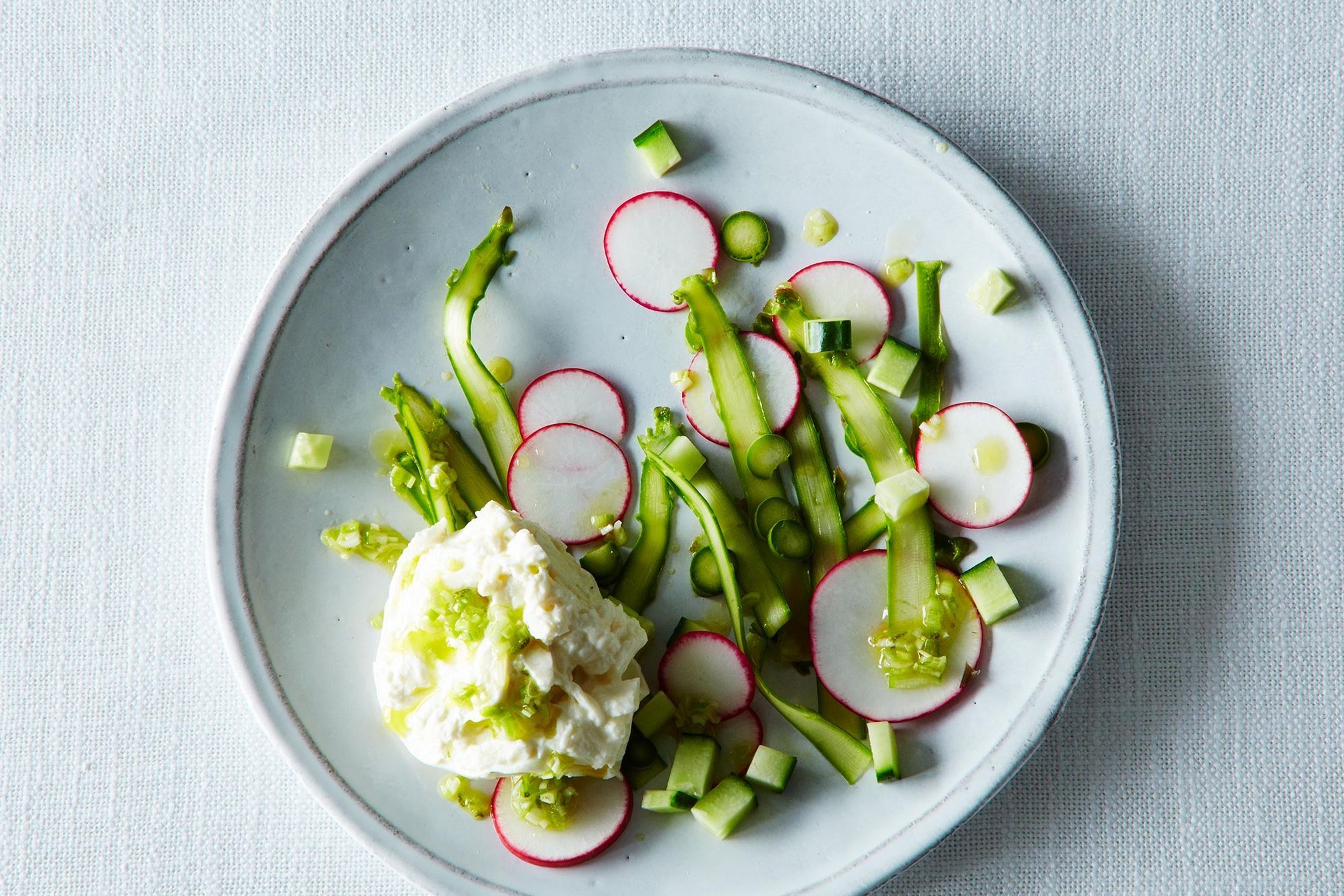 Spring Vegetables Radish Salad Plate 