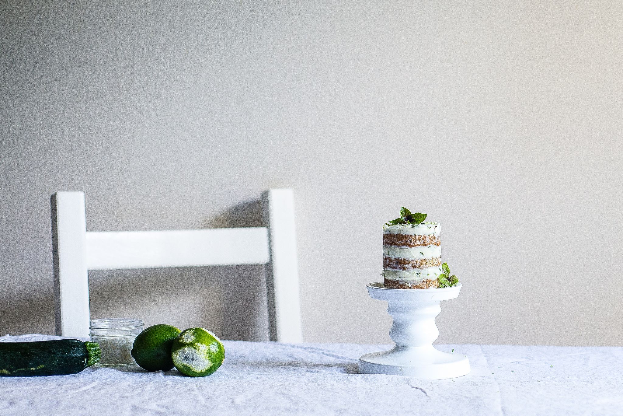 Mini Zucchini Cake with Basil-Lime Icing