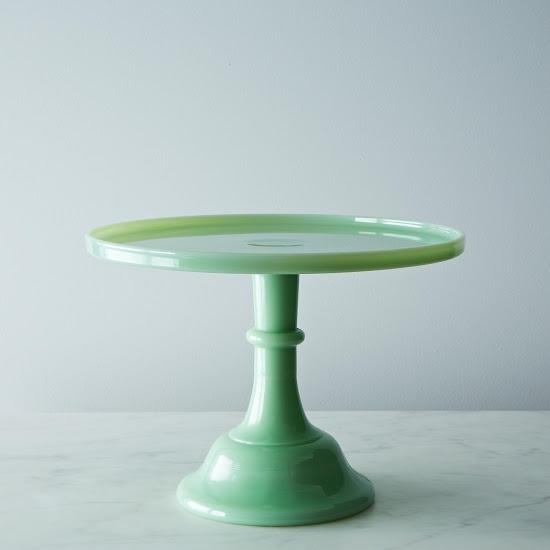 Cake Plate - Jadeite Glass