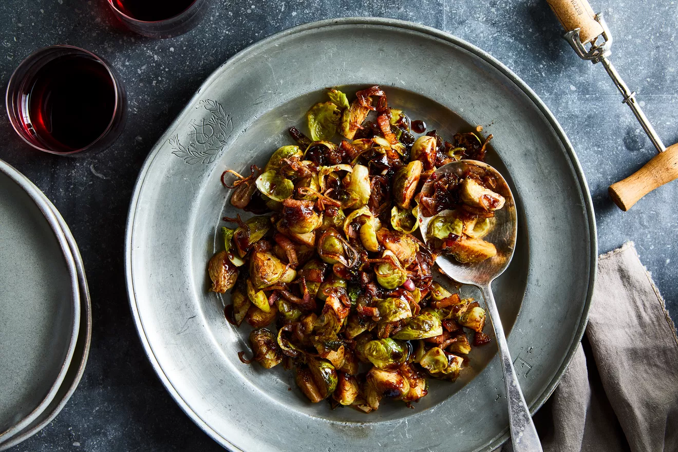 Roasted Brussels Sprouts With Cranberry Glaze