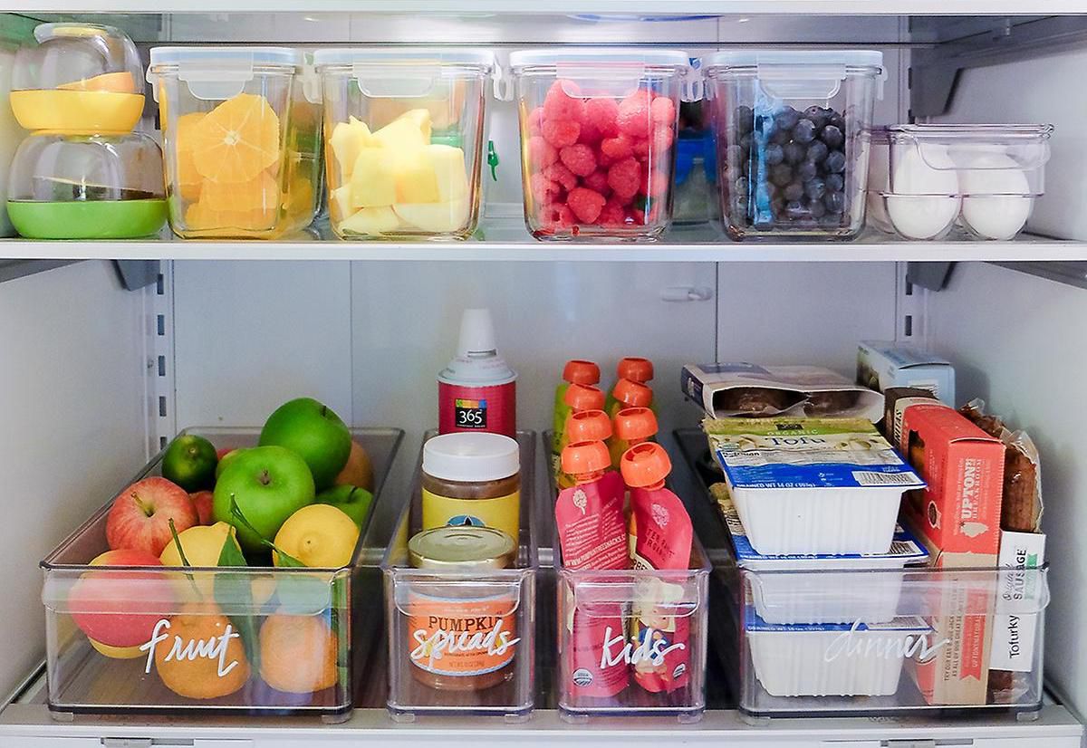 Refrigerator Organization Bins Hacks - Fridge Storage Container Ideas