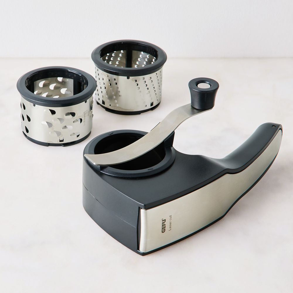 Winco PRTS-2 Rotary Cheese Grater with Fine and Coarse Interchangeable Drums