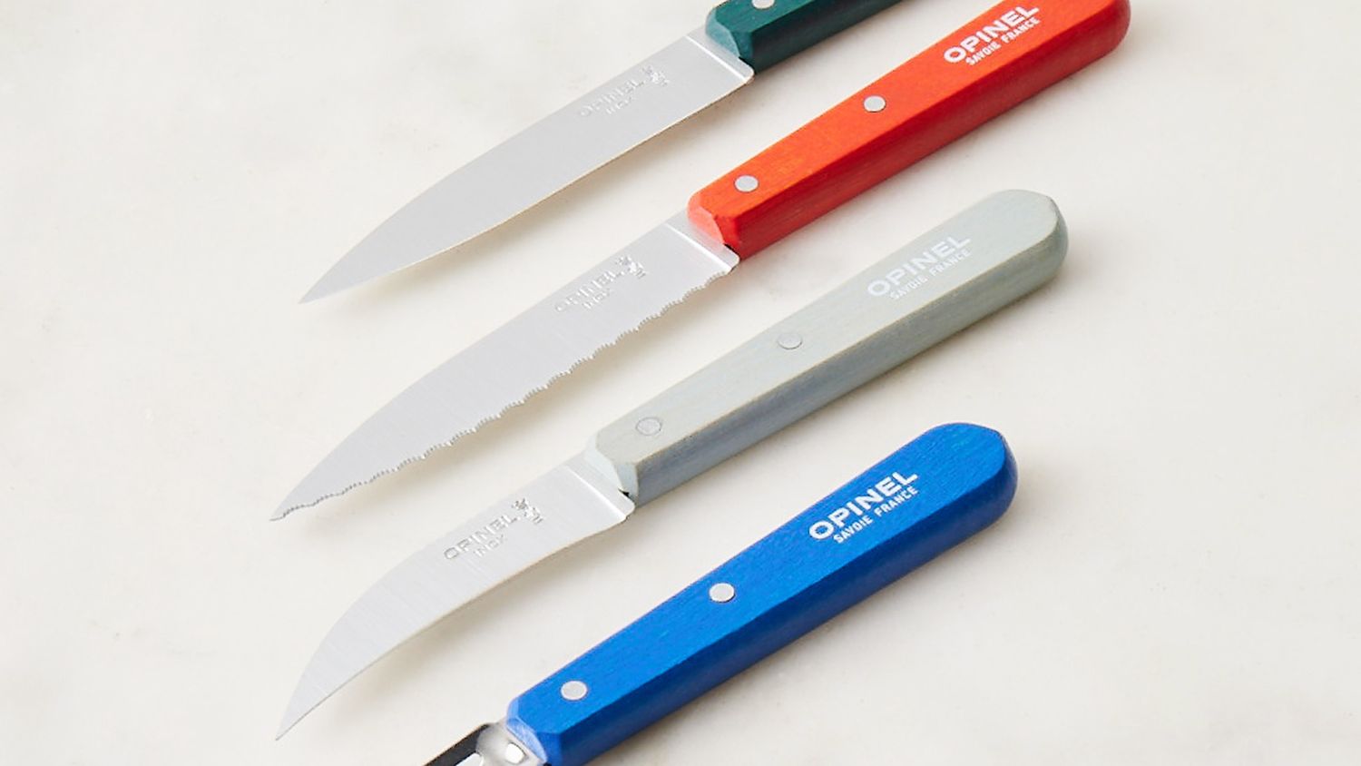 Opinel Kitchen Knife Set, 4 Color Beechwood Handles, Stainless Steel on Food52
