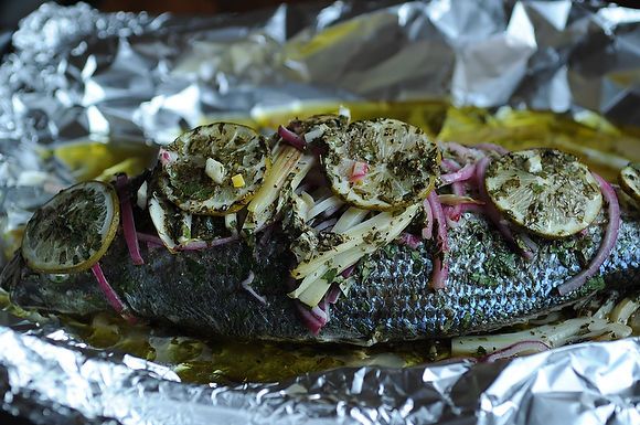 Fish Baked in a foil with Fennel and Lime