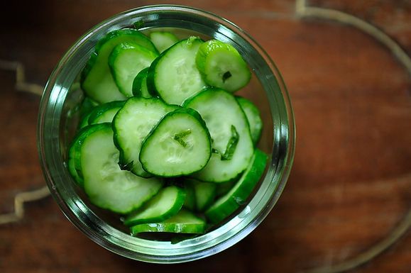 Quick Cucumber and Shiso Pickles