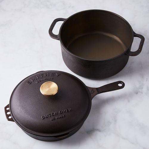 Smithey Cast Iron Dutch Oven, 3.5- & 5.5-Quart, Made in South