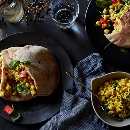 Curried chickpea salad by Likestocook