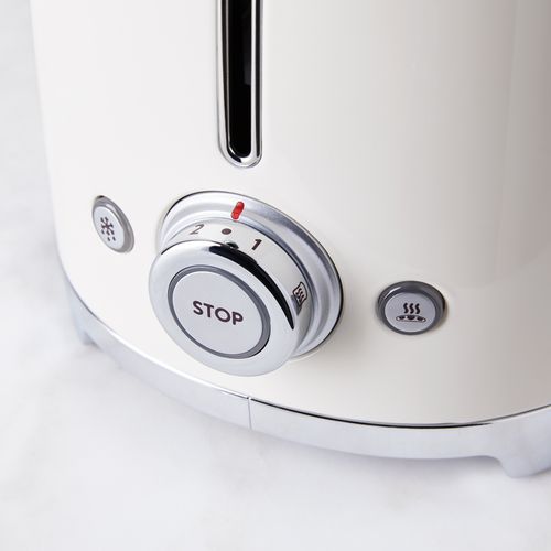 laser pedalj pod mandatom  SMEG 4-Slice Toaster, Cream, Black, Green & Blue Colors on Food52