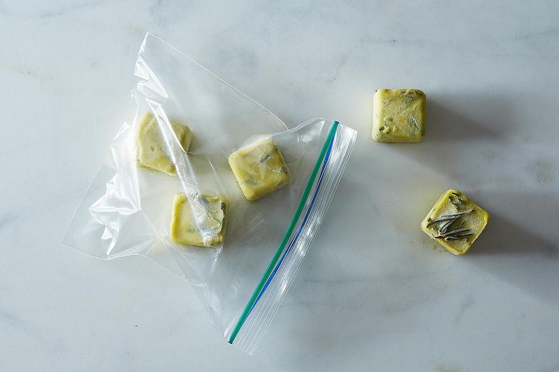 Olive Oil and Herb Ice Cubes