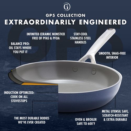 GP5 Infinite8 Ceramic Nonstick 11 Round Grill Pan