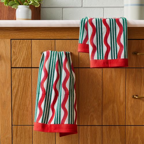 Furbish Holiday Prints Tea Towels, Set of 2
