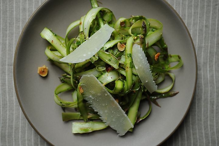 Shaved Asparagus and Mint Salad