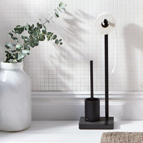 Bathroom Accessories - Avalon Charcoal Tall Toilet Brush
