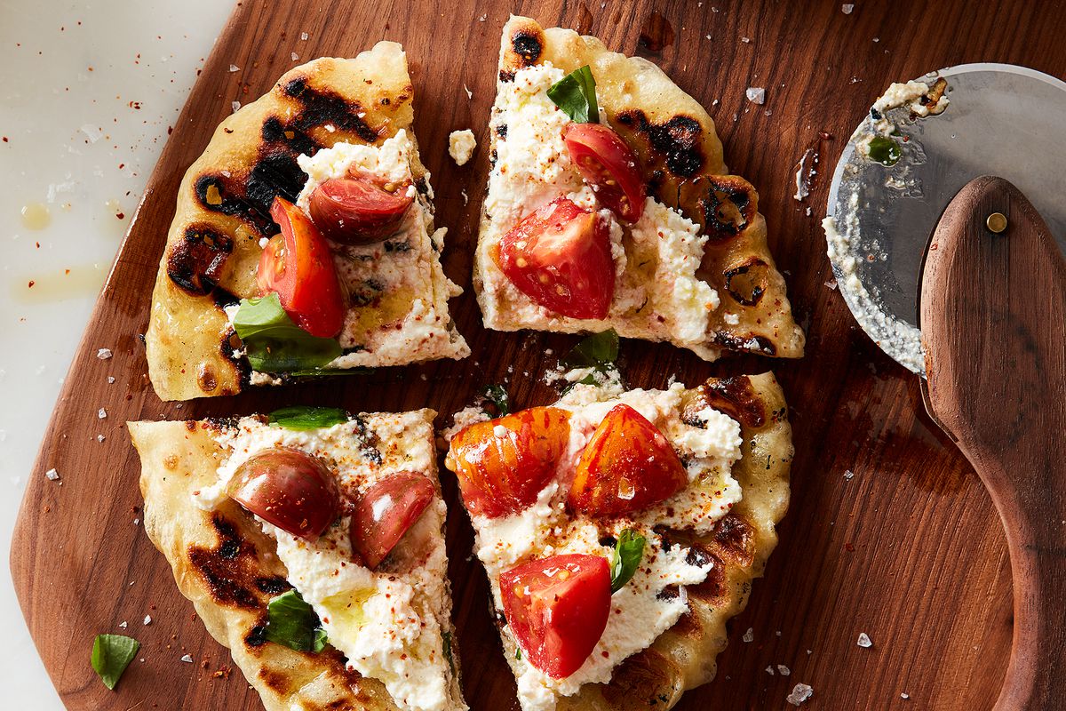 Speedy Romeo&#39;s Grilled Pizza with Marinated Tomatoes & Ricotta Recipe on Food52