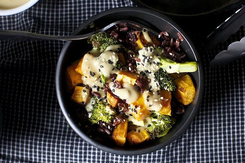 Miso Sweet Potato and Broccoli Bowl