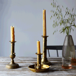 The Food52 Vintage Shop Antique French Brass Candlesticks (Set of