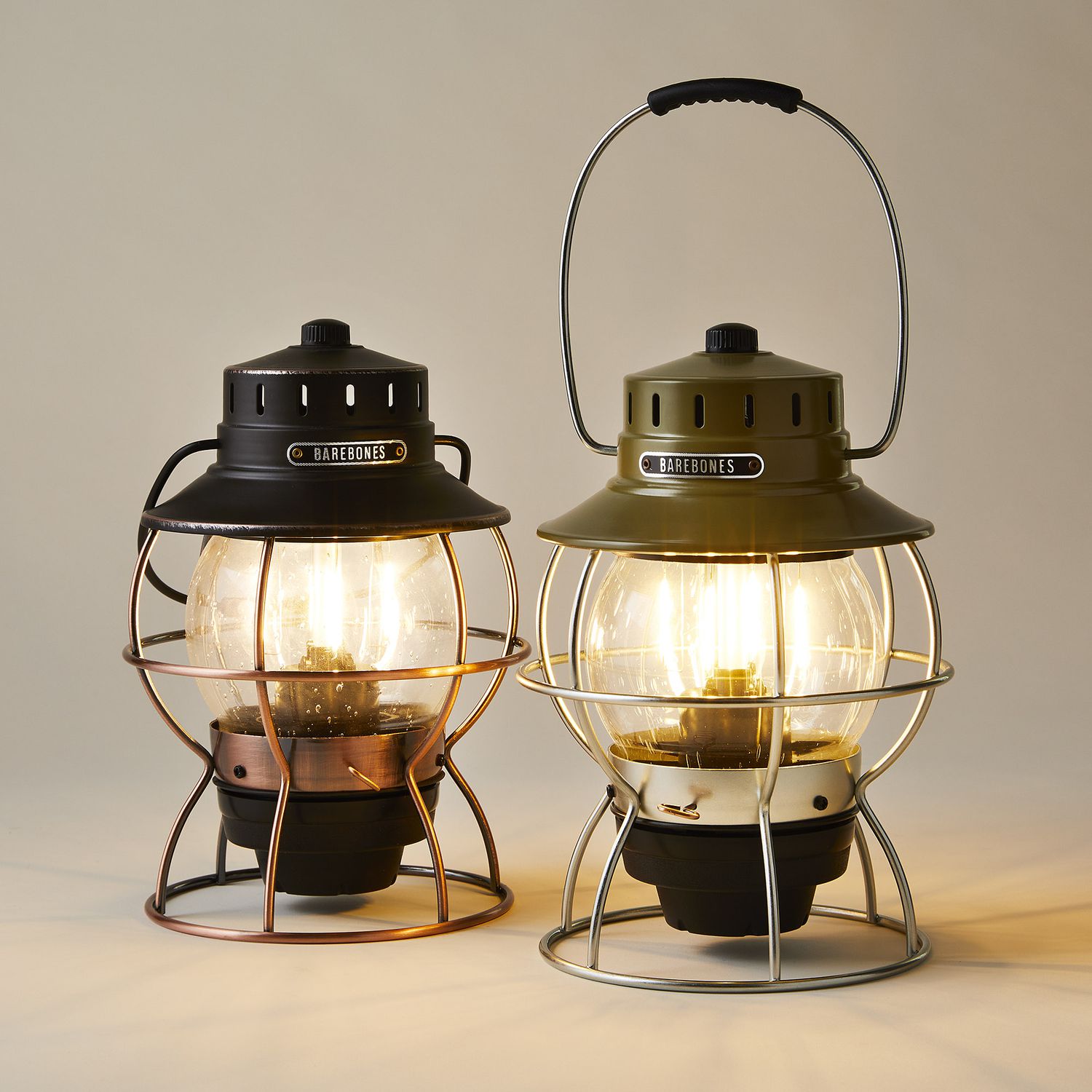 Barebones Living Modern Rechargeable Railroad Lantern, LED, 3 Colors