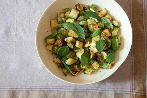 Zucchini with Basil Mint and Honey