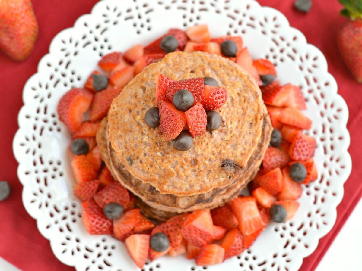 Strawberry Oat Chocolate Chip Greek Yogurt Pancakes Recipe On Food52