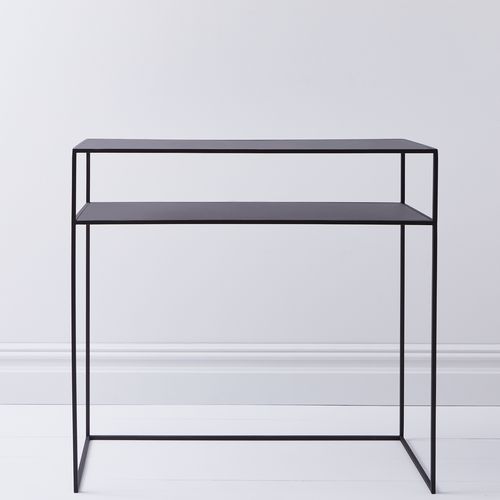 Blomus Small Modern Metal Console Side, Long Black Metal Console Table