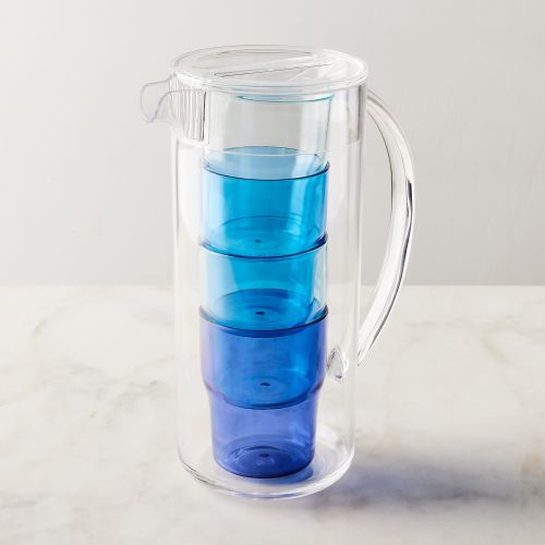 Tarhong Simple Stacked Nested Pitcher Set with Tumblers on Food52
