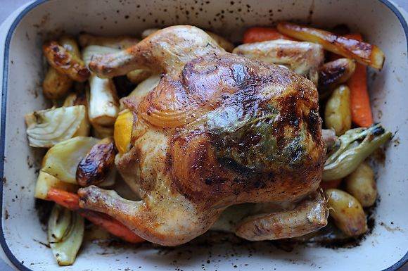 Lemon and Onion Roast Chicken from Food52