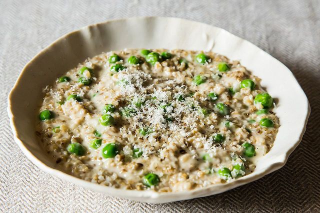 Oat Risotto with Peas on Food52