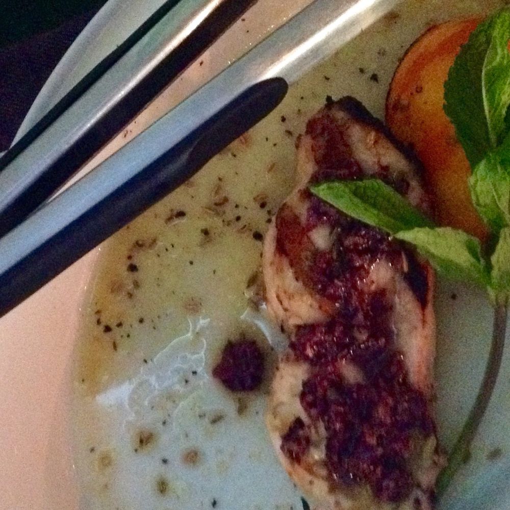 fennel crusted grilled swordfish with black olive tapenade