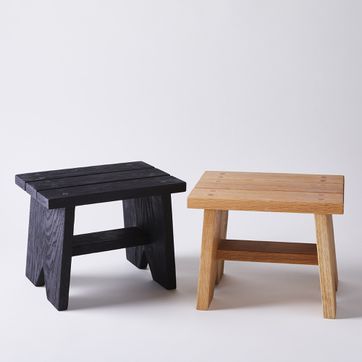 Handcrafted Wooden Step Stool Oak, Small Wooden Footstool
