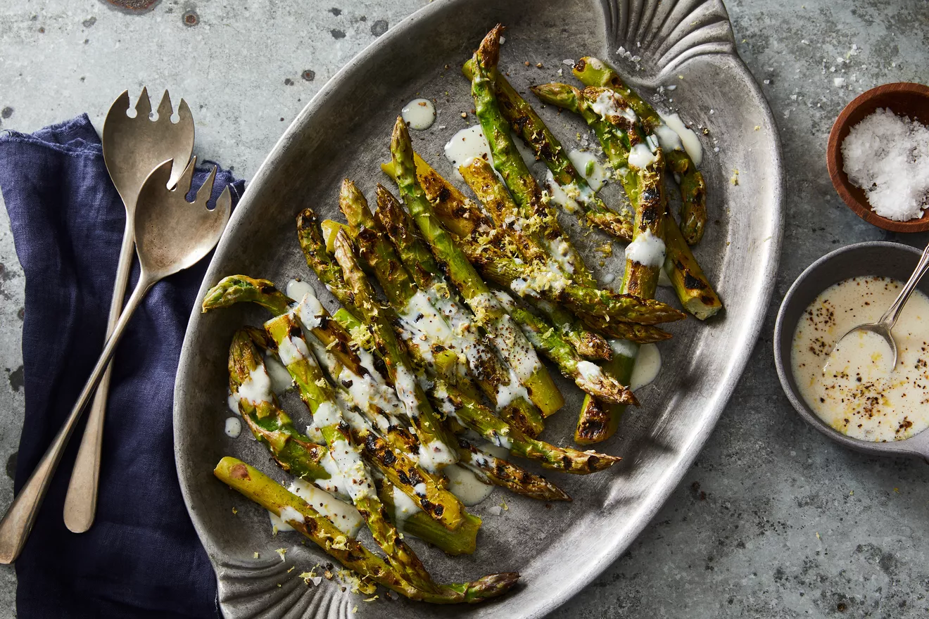 marinated grilled asparagus