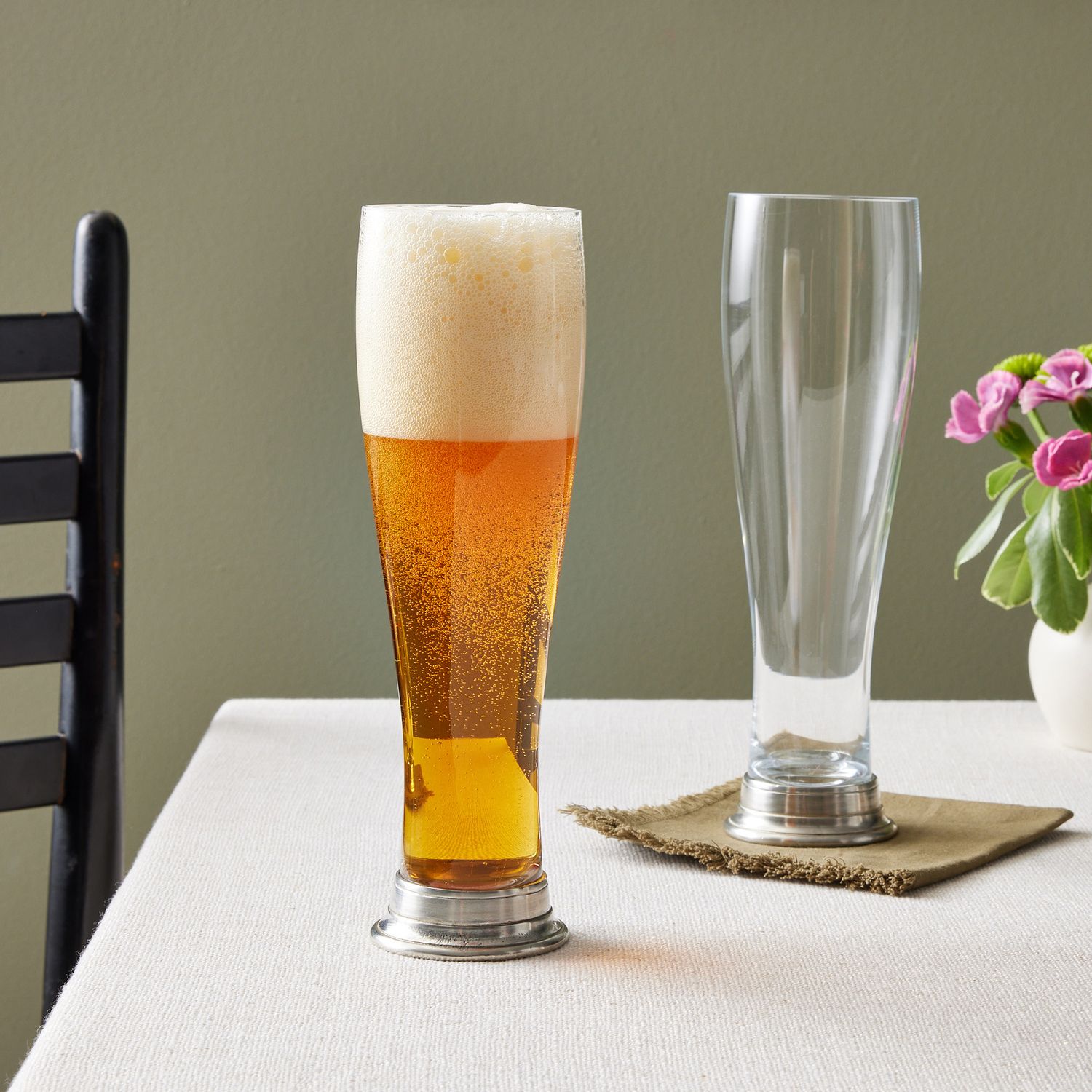 MATCH Beer Glass, Pewter & Crystal, 2 Sizes, Handmade in Italy on Food52