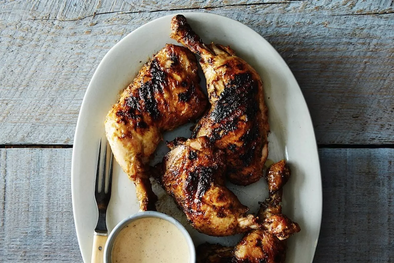 barbecue chicken with alabama white sauce