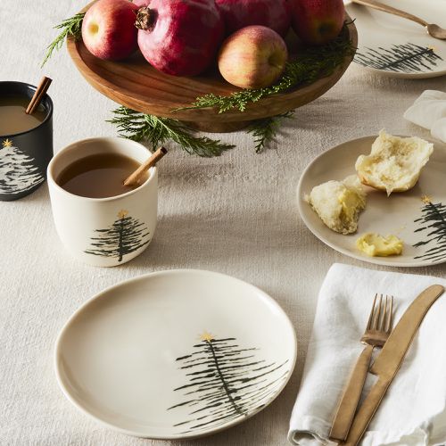 Sarah Cihat Christmas Tree Plate & Tumbler, Handmade Porcelain on Food52