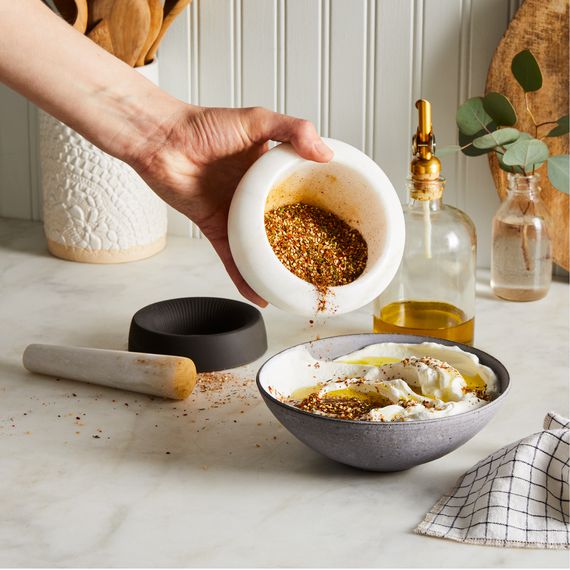 Chef'n Kitchen Mortar & Pestle Set with Nonslip Silicone Base, Stone &  Silicone on Food52