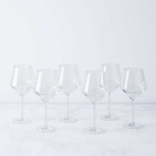 Unbreakable Stemmed Wine Glasses, Tritan Acrylic