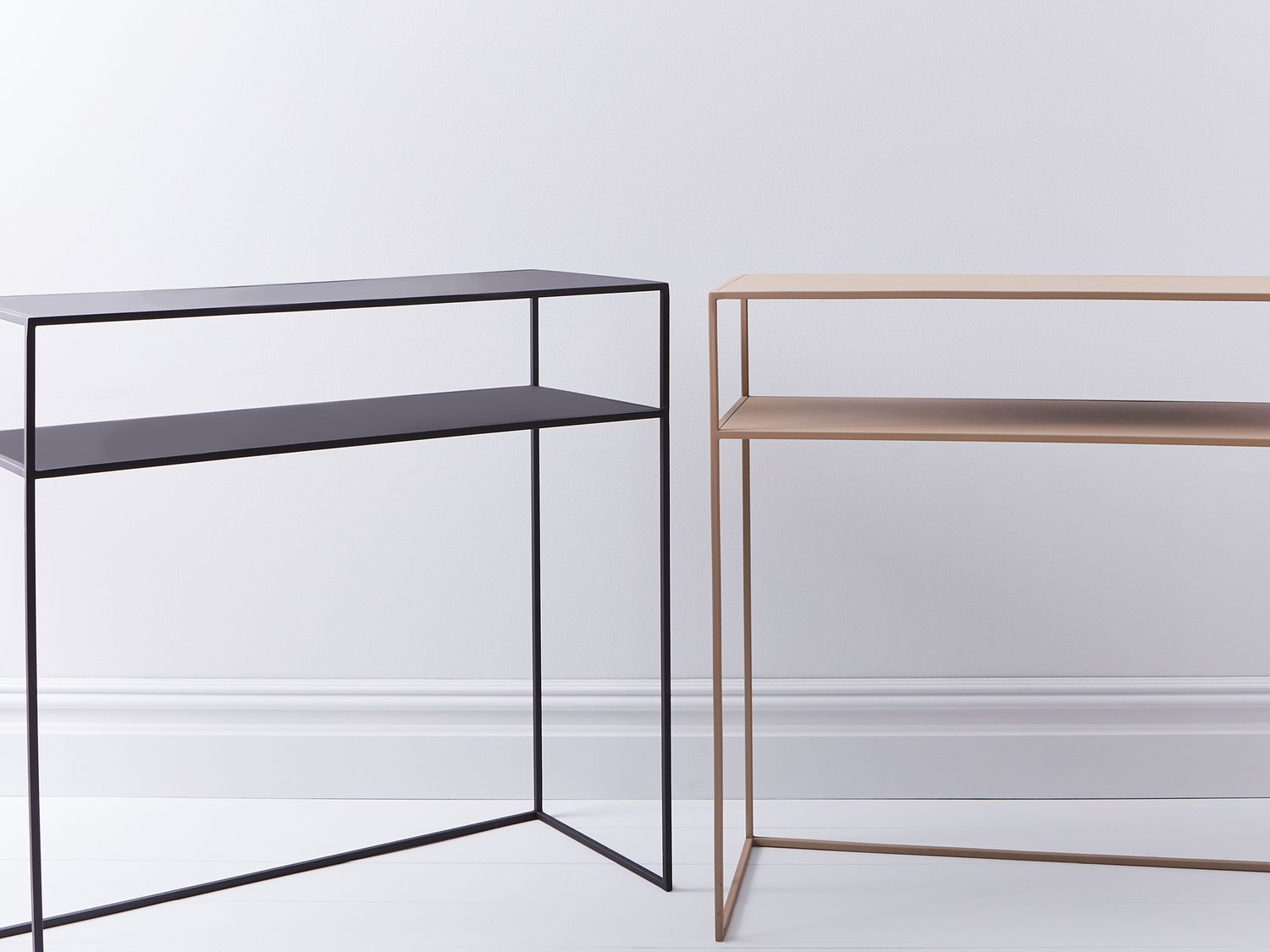 Blomus Modern Console Small Side Table, Thin Console Table With Shelf