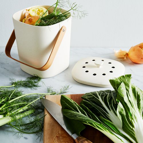 Bamboozle Bamboo Compost Bin for Kitchen Food Waste, 3 Colors on Food52