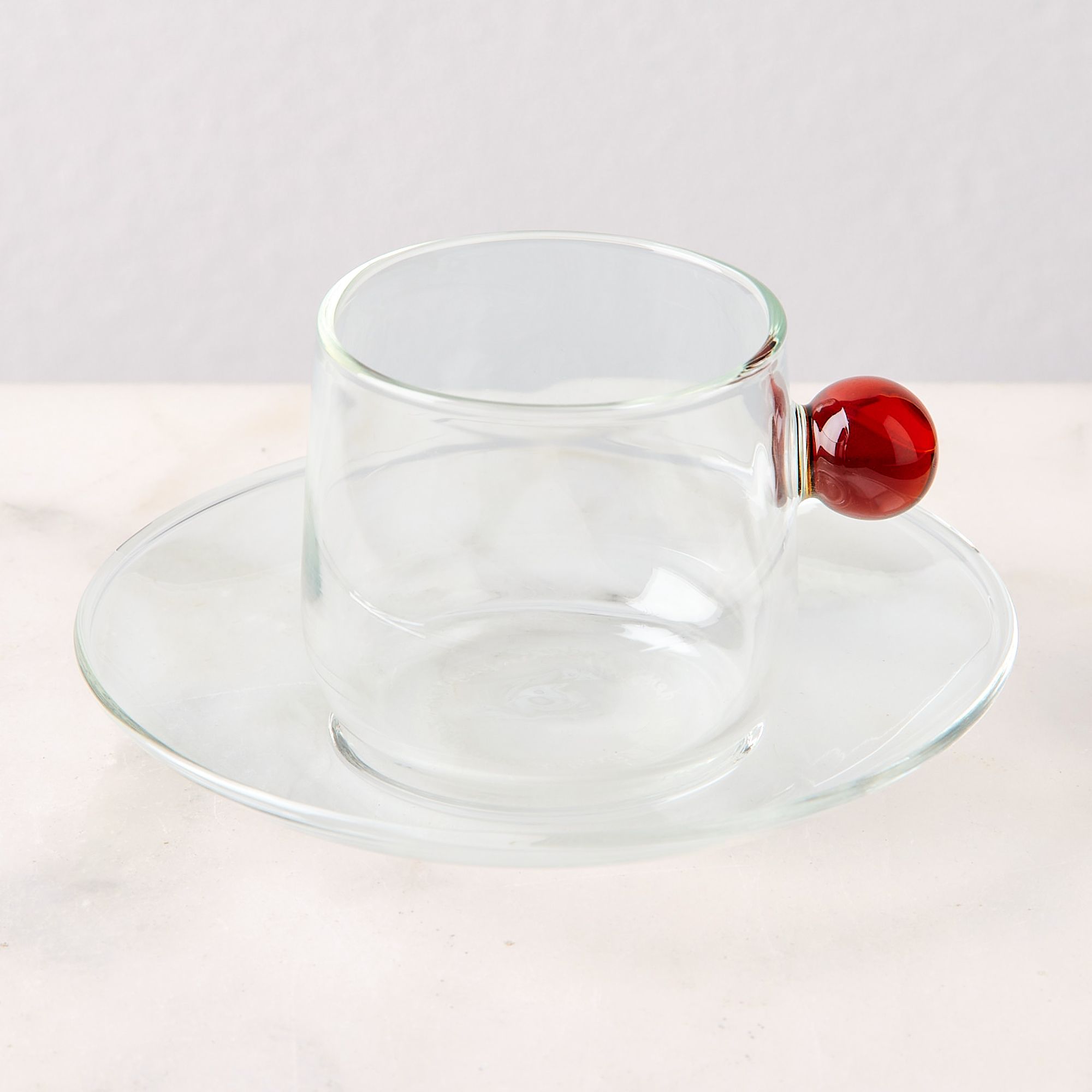 Zafferano Bilia Espresso Cup & Saucer, Borosilicate Glass