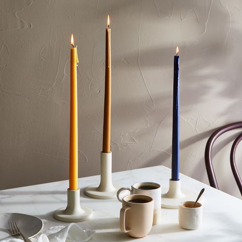 Ceramic Taper Candlestick - Earth