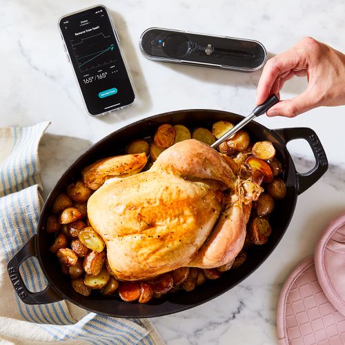 KitchenAid Yummly Smart Meat Thermometer with Wireless Bluetooth  Connectivity, Heritage White 