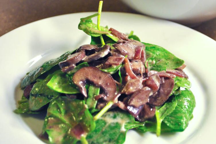 Sautéed Mushroom Spinach Salad Recipe on Food52