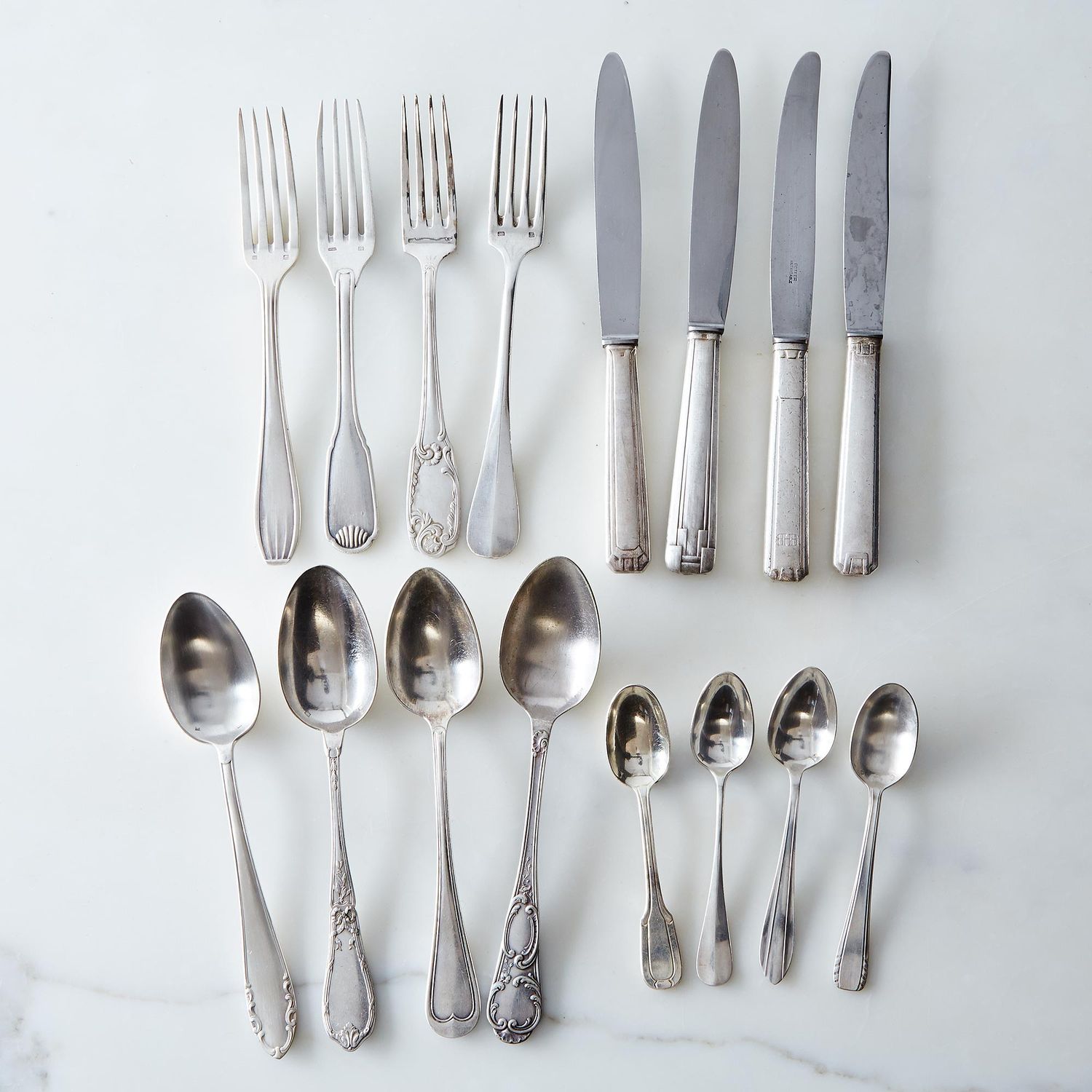 The Food52 Vintage French Silverware, Silver-Plated, 4-Piece & 20