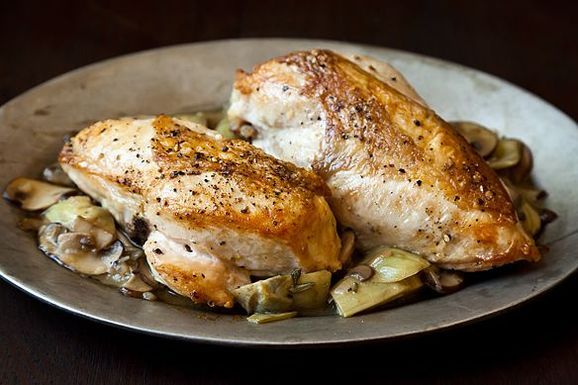 Chicken with Mushrooms and Artichokes