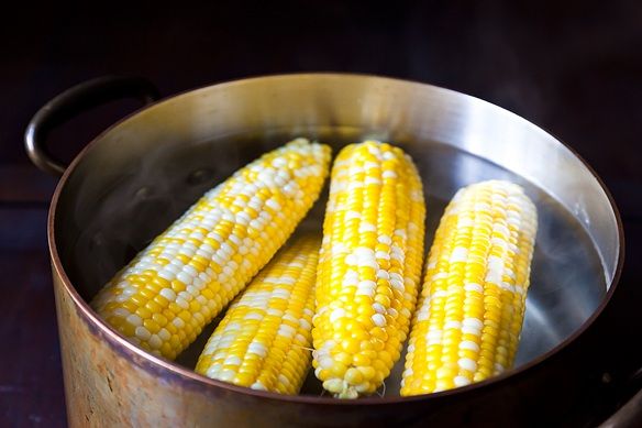 Corn in pot