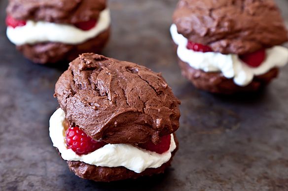 Whoopie Pies with Raspberries and Lemon-Scented Cream