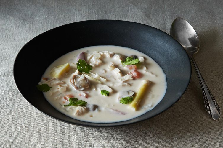 Thai Coconut Chicekn Soup from Food52