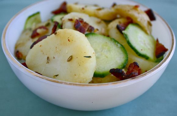 Warm Potato Salad with Bacon and Fennel