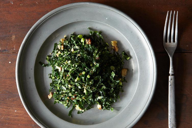 Lacinato Kale and Mint Salad with Spicy Peanut Dressing on Food52